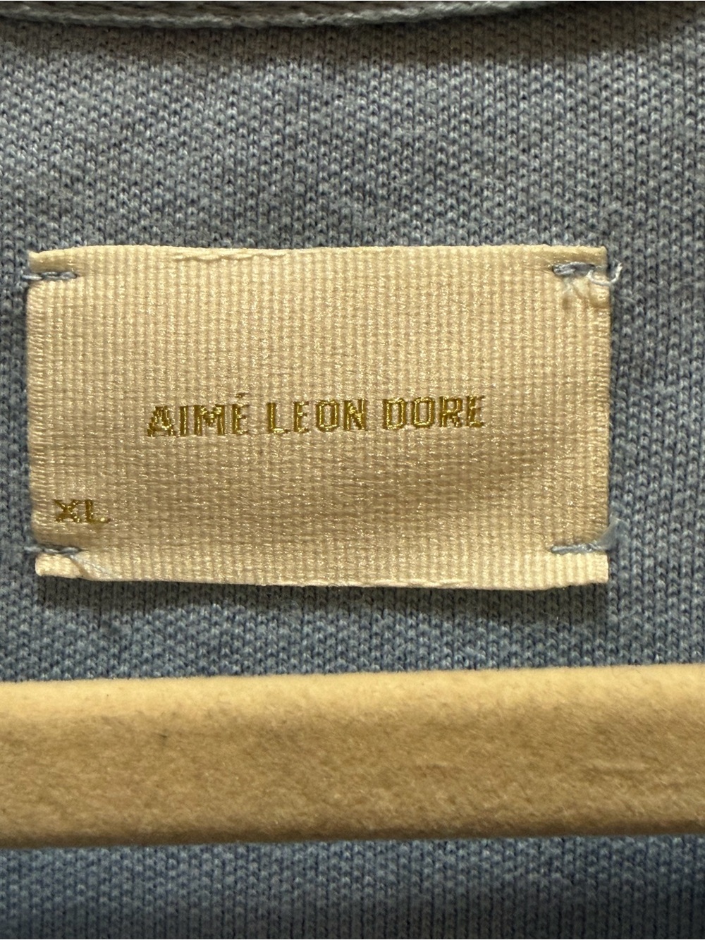 Aimé Leon Dore Polo Shirt Light Blue 100% Cotton Size XL - Picture 3 of 6